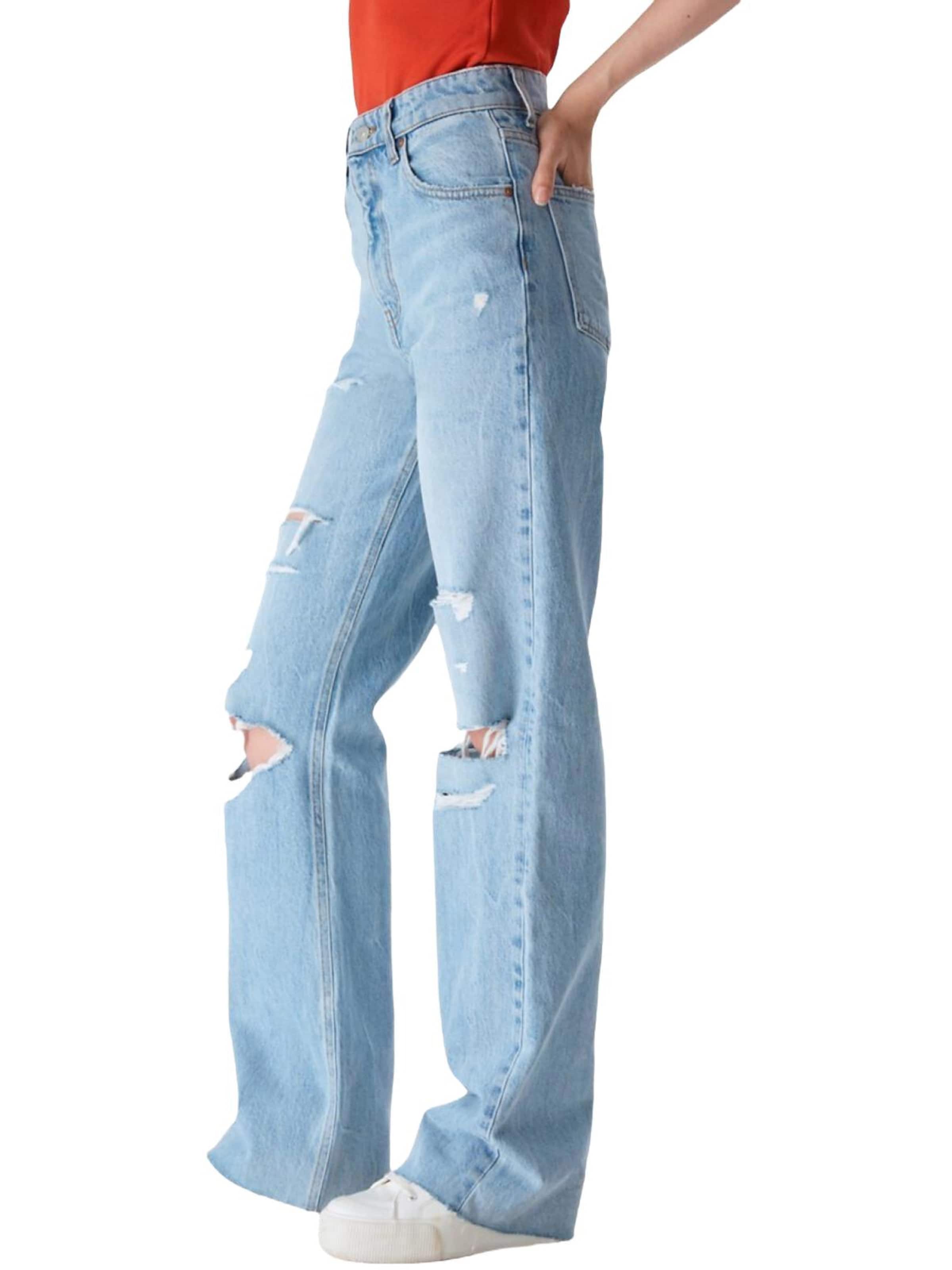 LTB Jeans - Pierna ancha Vaquero 'LTB Jeans Damen Danica High Waist Wide Leg Jeanshose' en azul