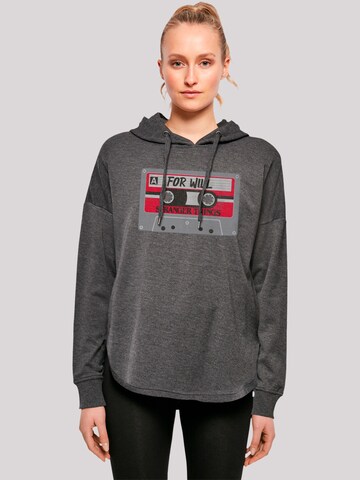 F4NT4STIC Sweatshirt 'Stranger Things Cassette For Will Netflix TV Series' in Grijs: voorkant