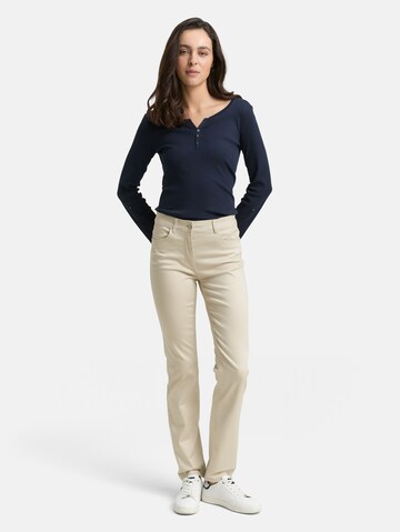 Coupe slim Pantalon TOM TAILOR en beige