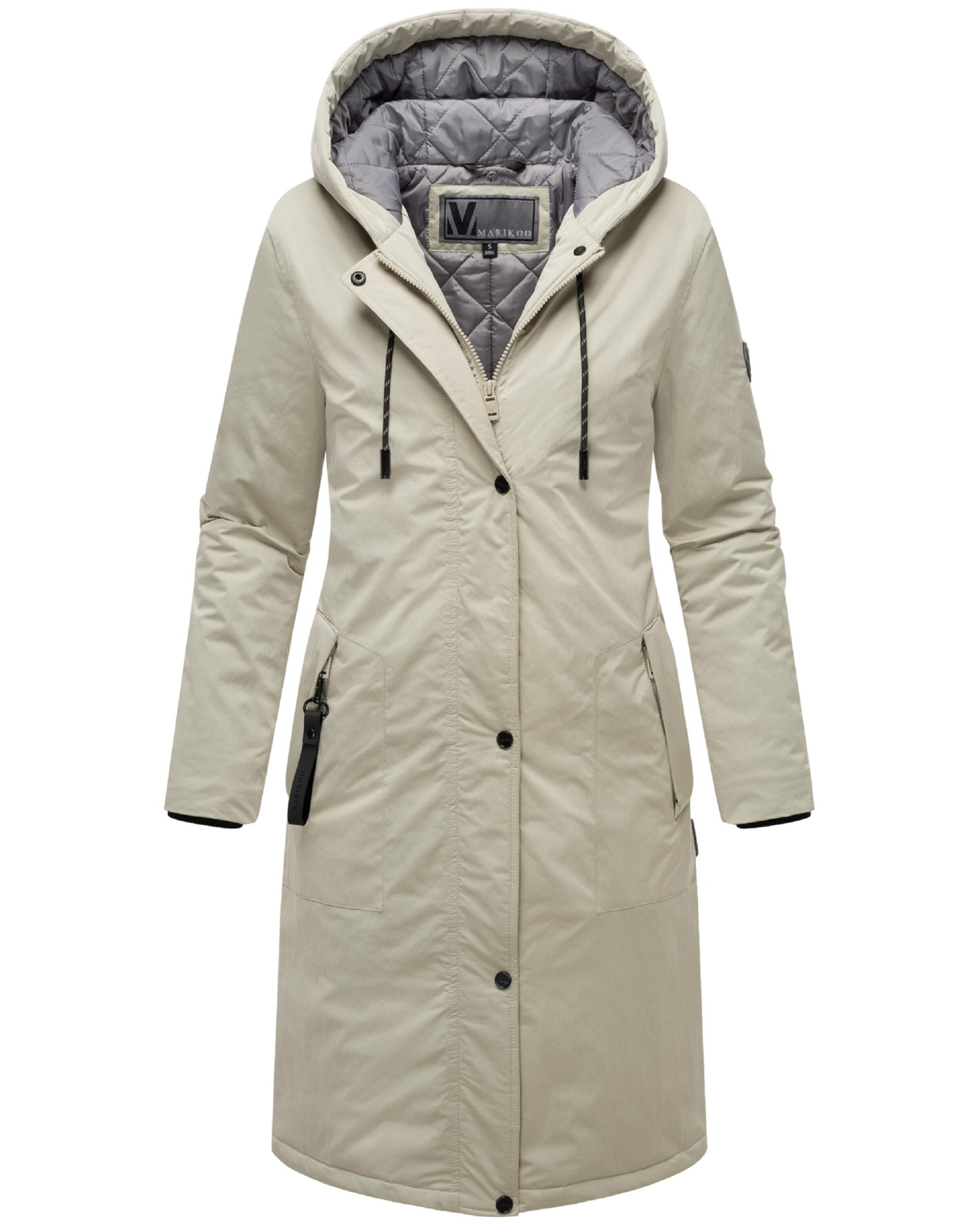 Palton de primăvară-toamnă de la MARIKOO pe bej