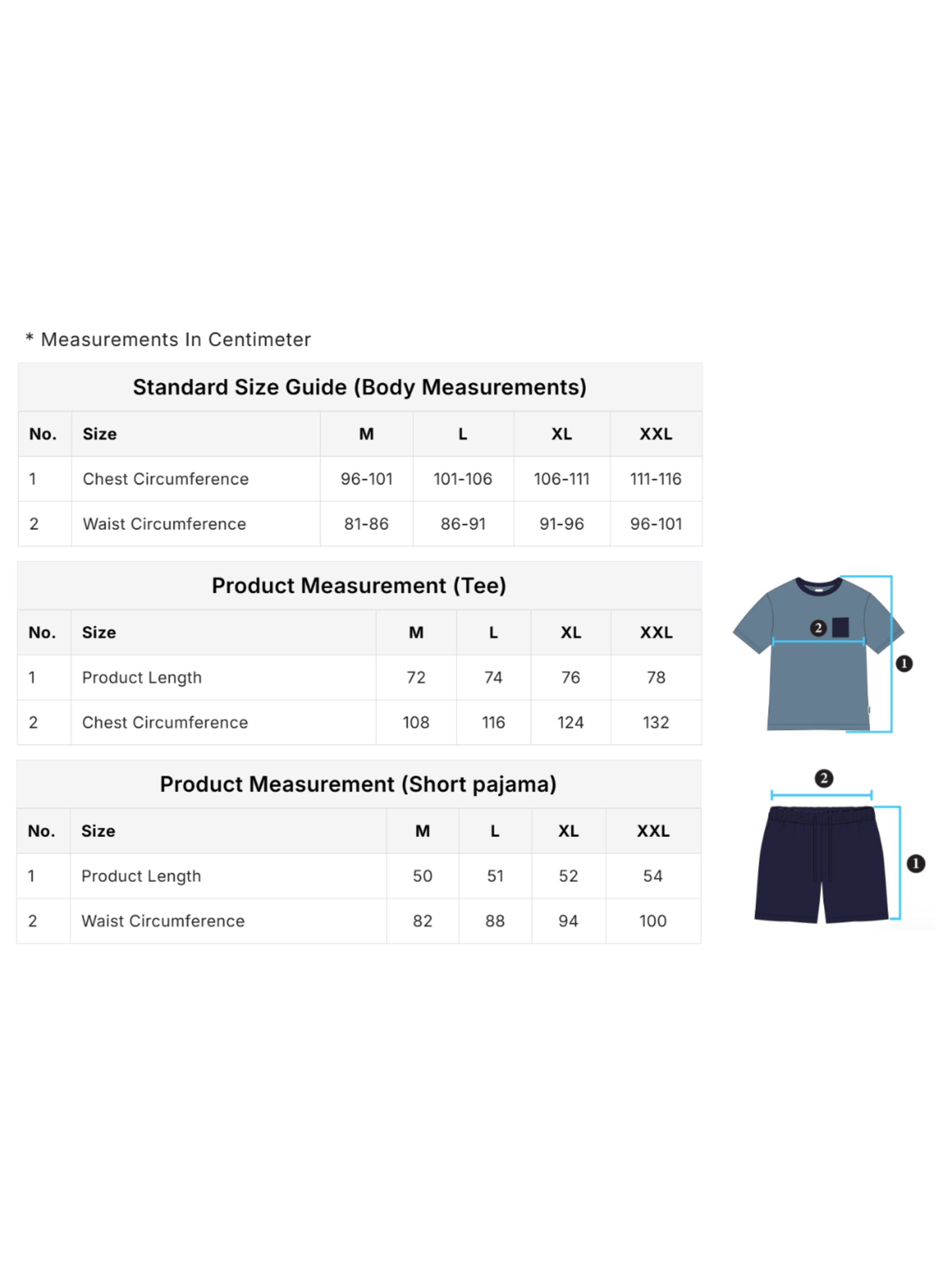 Pigiama corto 'Pantoneclo Men’s Nightwear Set' di PANTONECLO in bianco