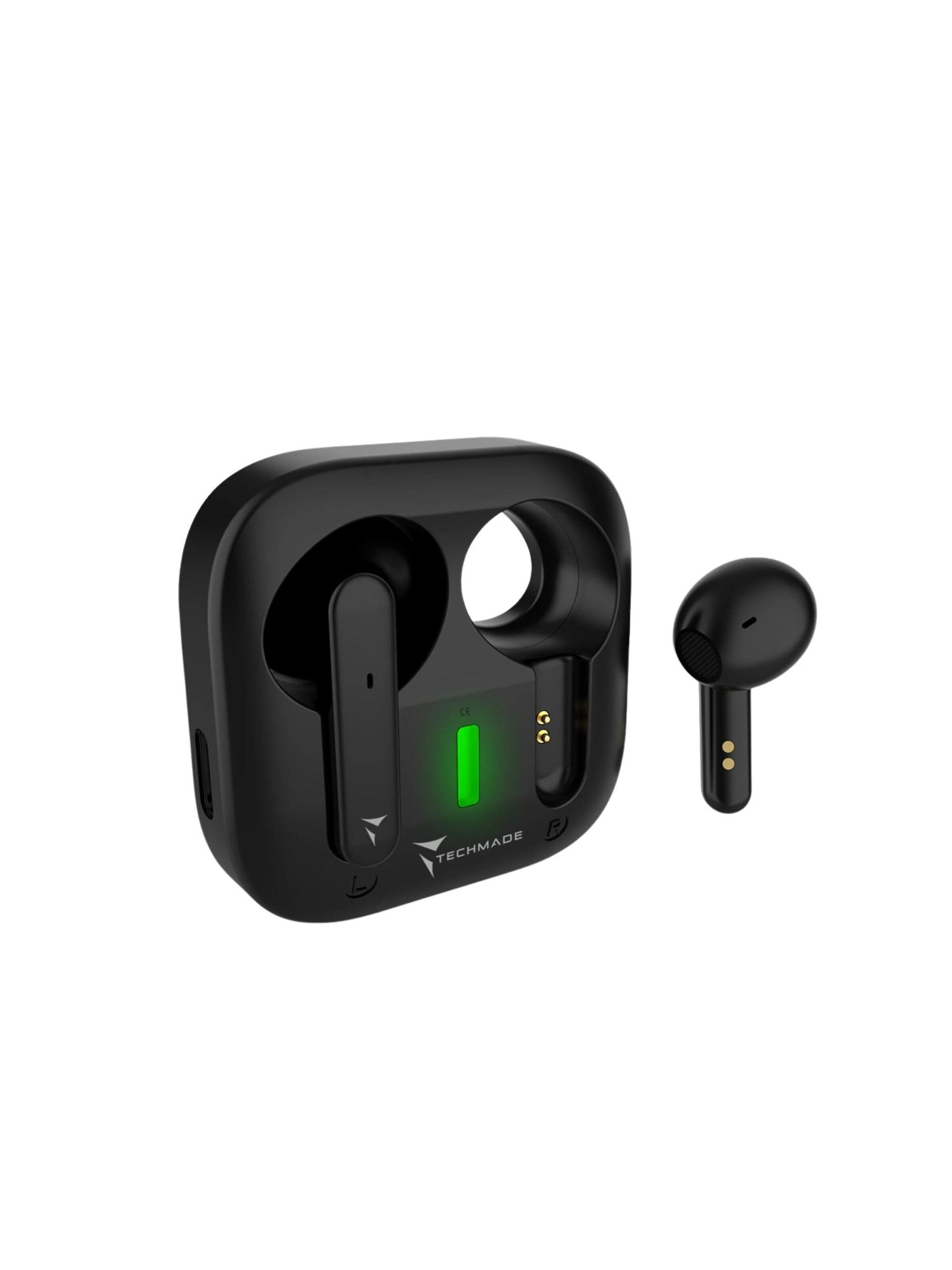 Techmade Kopfhörer 'Techmade Kabellose Kopfhörer Schwarz'‌‌‌‌ in Schwarz: Vorderseite