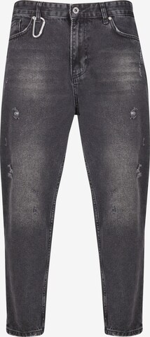2Y Premium Tapered Jeans in Zwart: voorkant