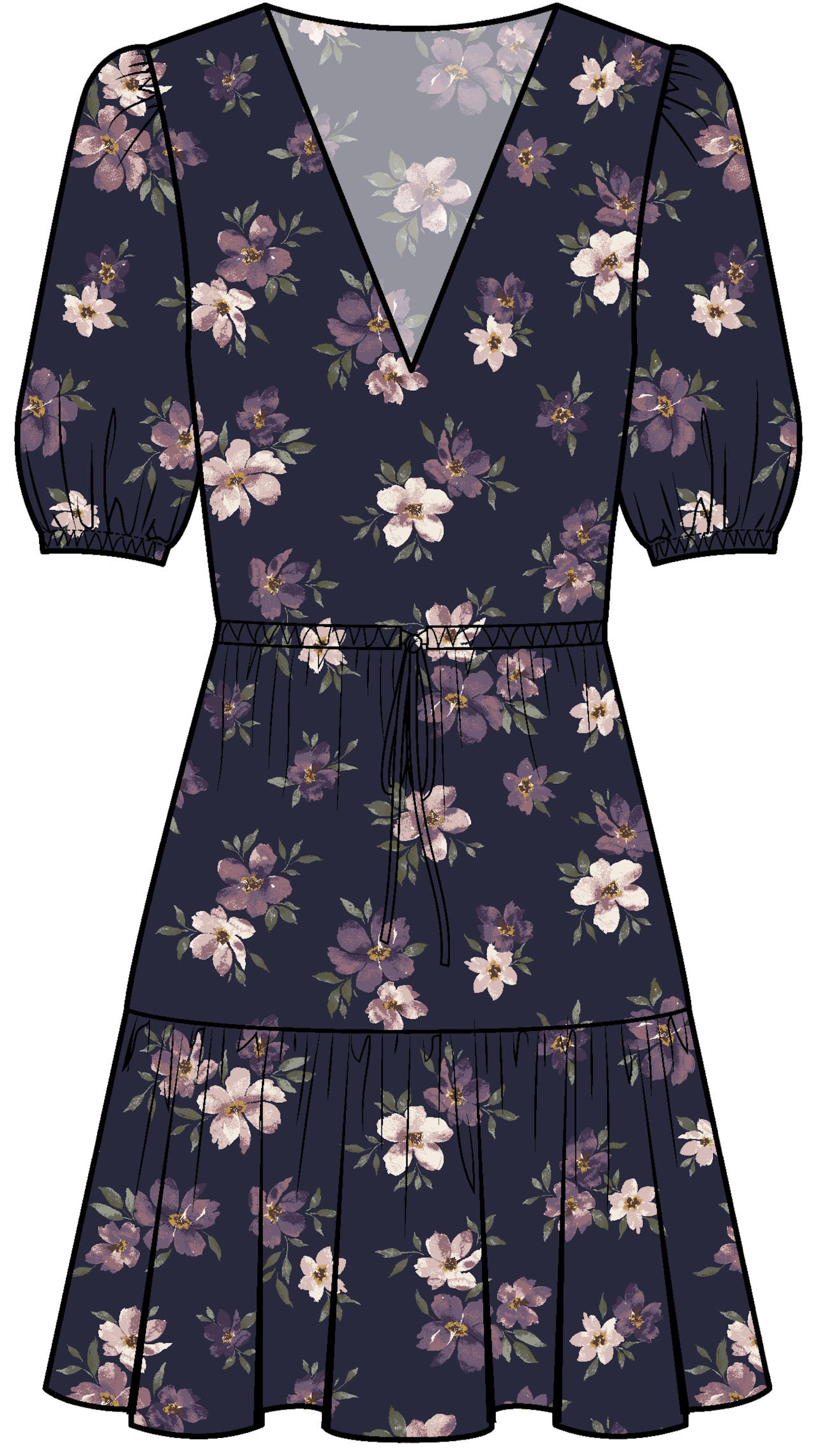Apricot Dress ' ' in Blue: front
