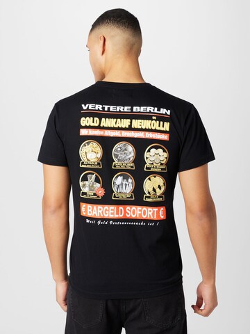 Vertere Berlin Μπλουζάκι 'GOLDANKAUF' σε μαύρο: μπροστά