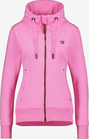 Alife and Kickin Zip-Up Hoodie 'VivianAK' in Pink: front