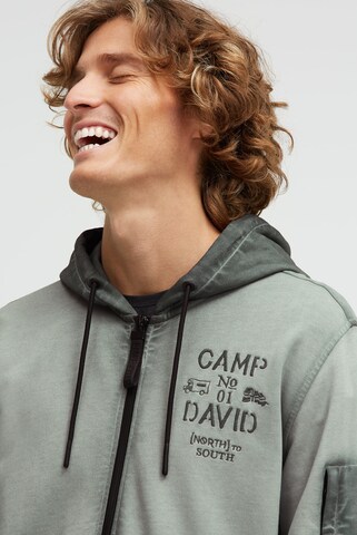 CAMP DAVID Zip-Up Hoodie in Green