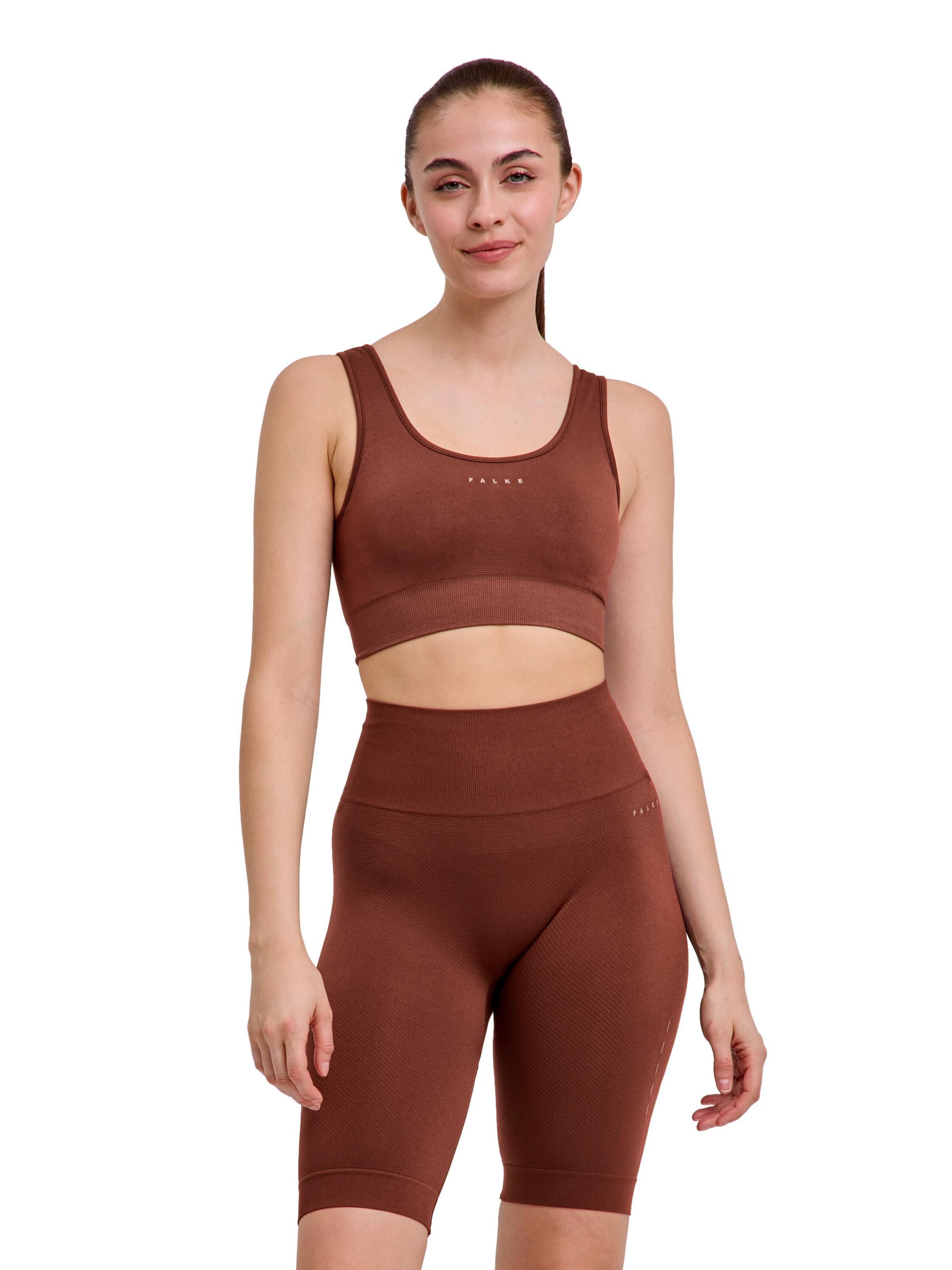 FALKE Bralette Sports Bra in Brown: front