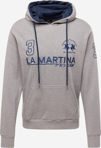 La Martina Sweatshirt in Grijs: voorkant