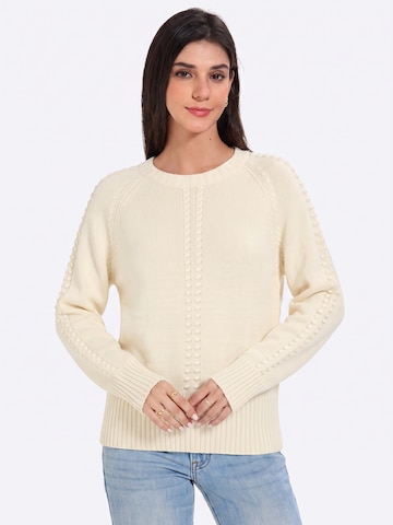 Pull-over Imily Bela en beige : devant