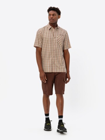 VAUDE Regular fit Athletic button up shirt 'Albsteig III' in Beige