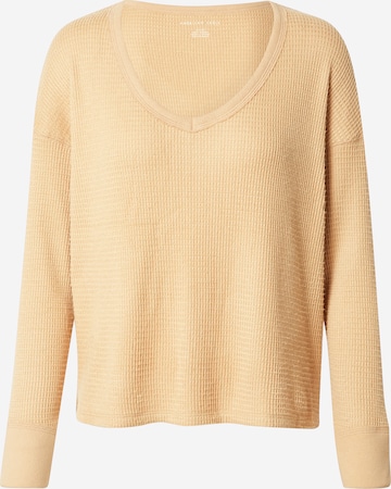 American Eagle Sweatshirt in Beige: front