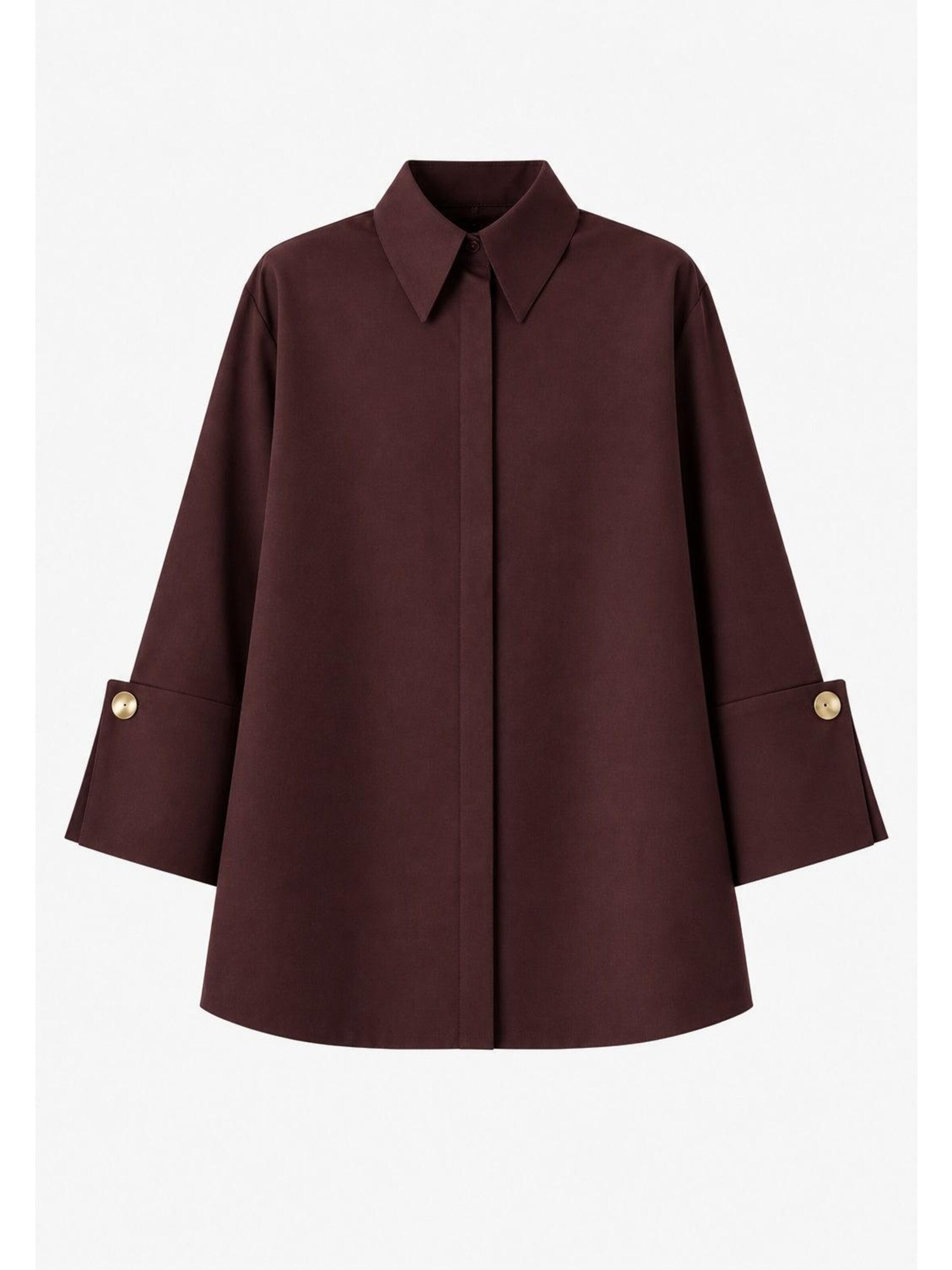 Touché Privé - Camiseta 'Poplin Shirt With Wide Cuff' en rojo: frente