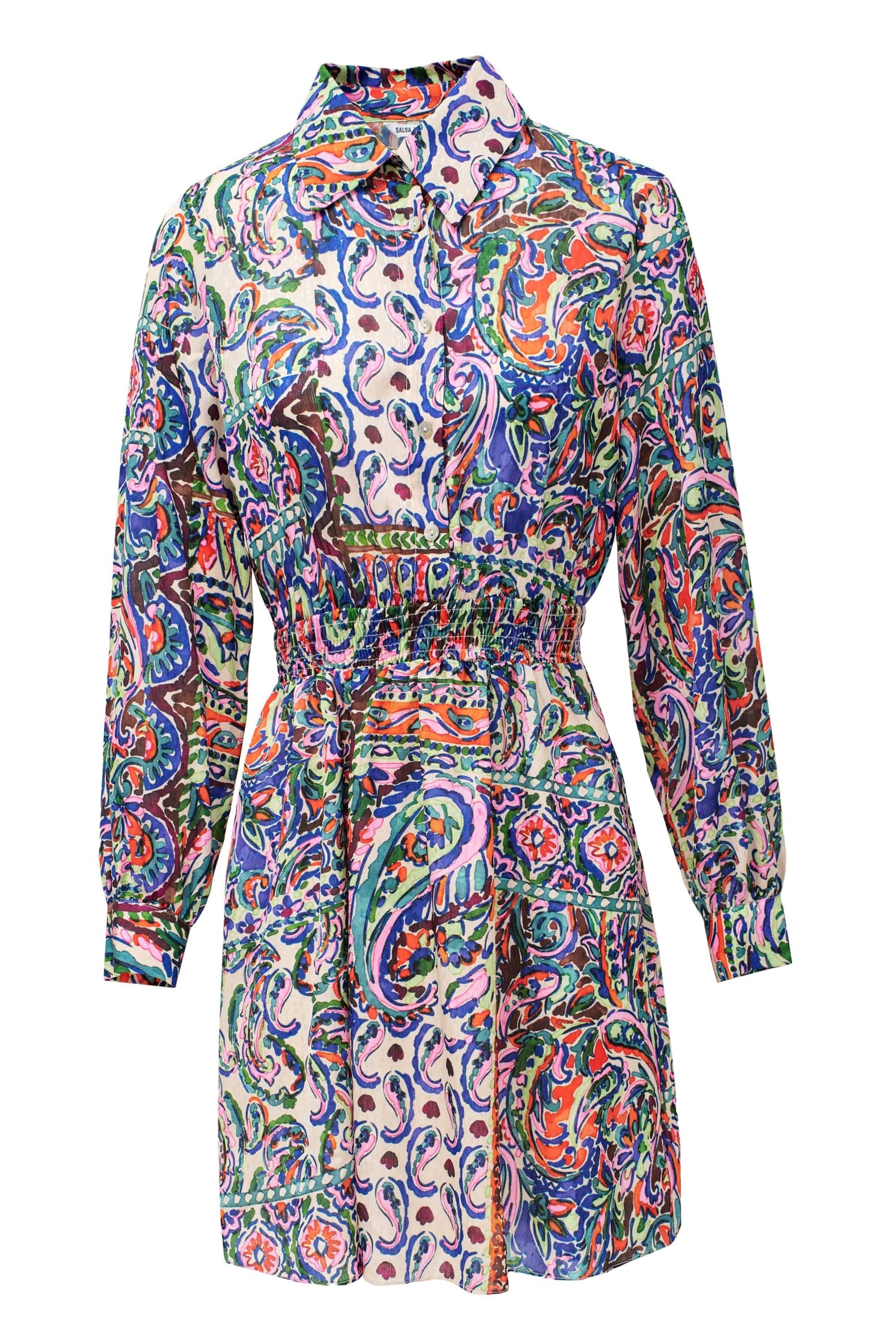 Robe-chemise Salsa Jeans en beige : devant