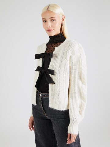 Cardigan 'Row' PIECES en beige : devant