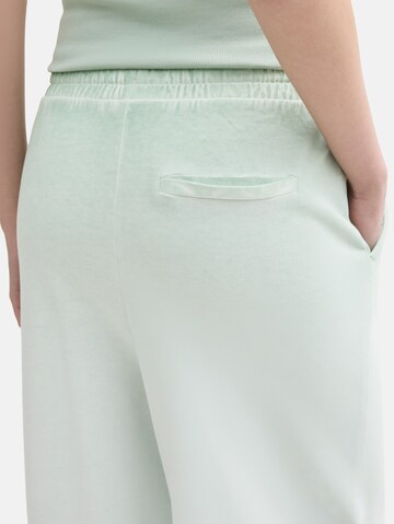 TOM TAILOR DENIM Wide leg Broek in Groen