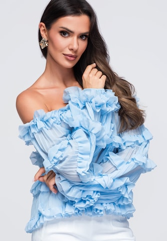 Chemisier Ombre en bleu : devant