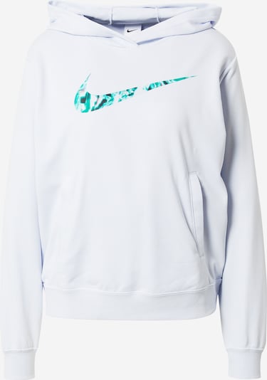 NIKE Sport sweatshirt i ljusgrå / jade / vit, Produktvy