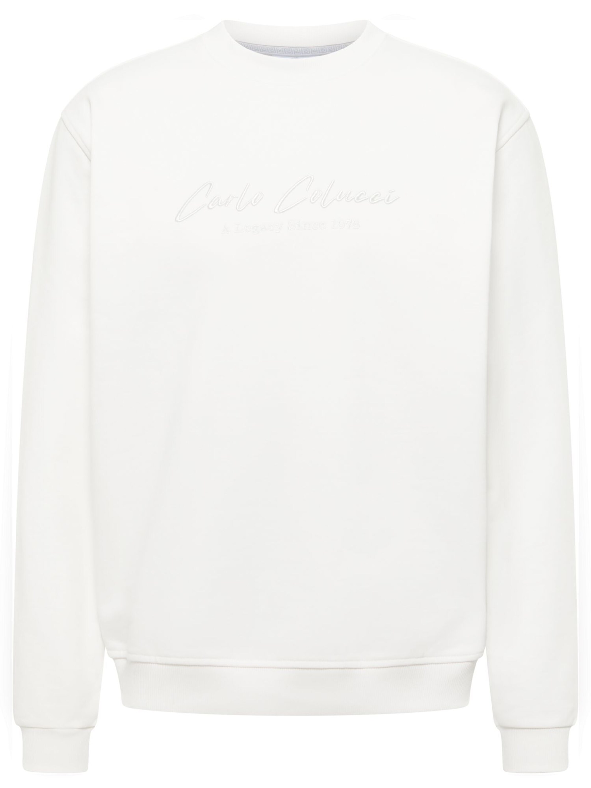 Carlo Colucci Sweatshirt in XXXL in weiß, Produktansicht