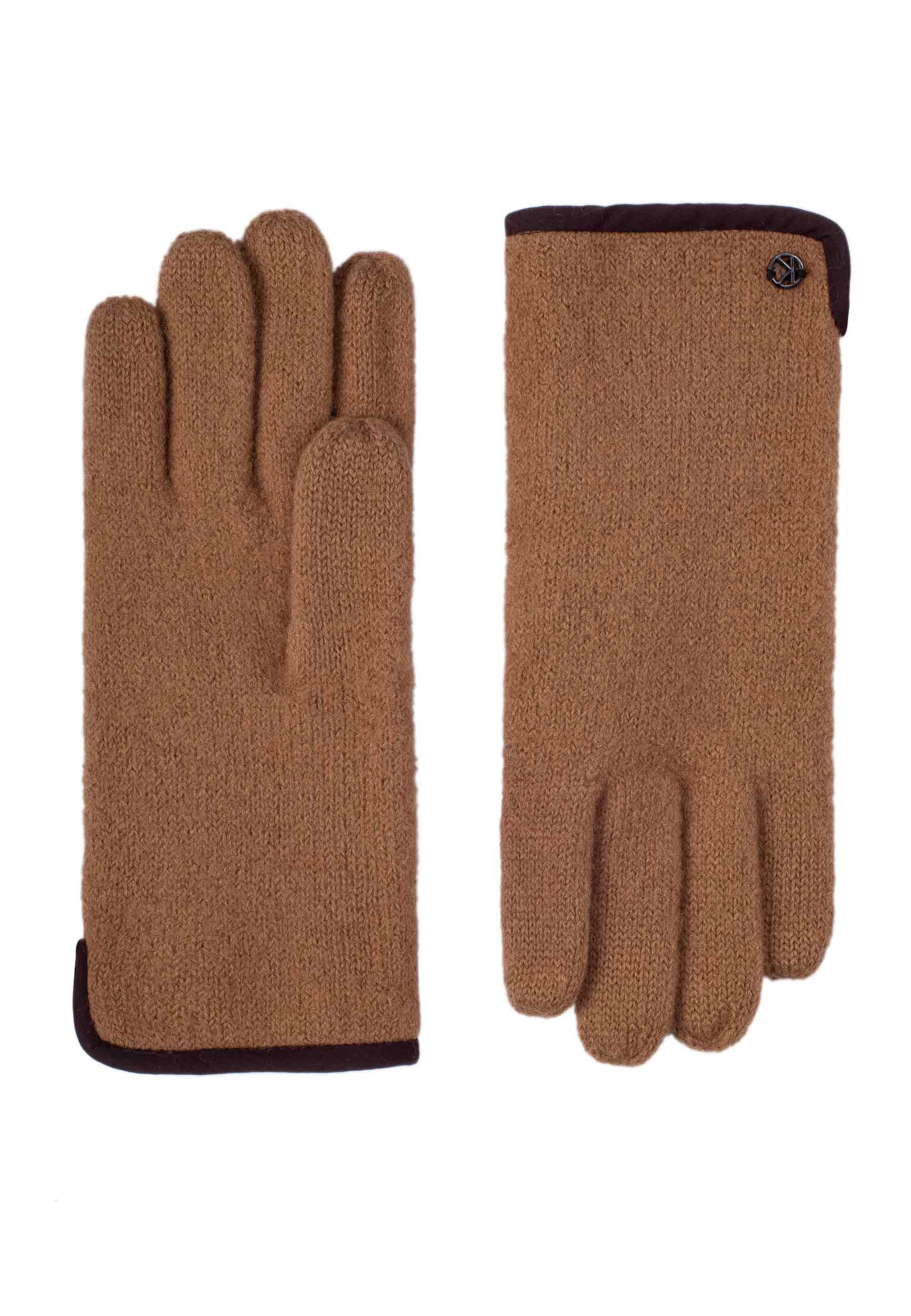 KESSLER Strickhandschuhe 'Sasha' in Beige: Vorderseite