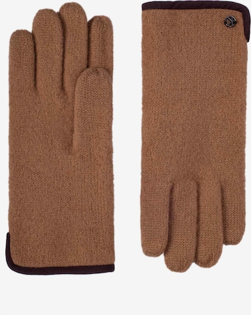 KESSLER Full Finger Gloves 'Sasha' in Beige: front