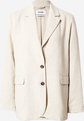 WEEKDAY Blazer in White: front