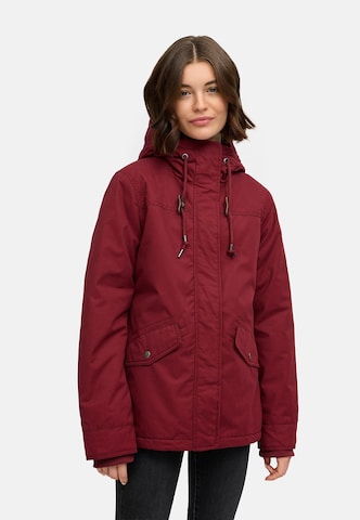 Ragwear Winter jacket 'Parkker' in Red: front