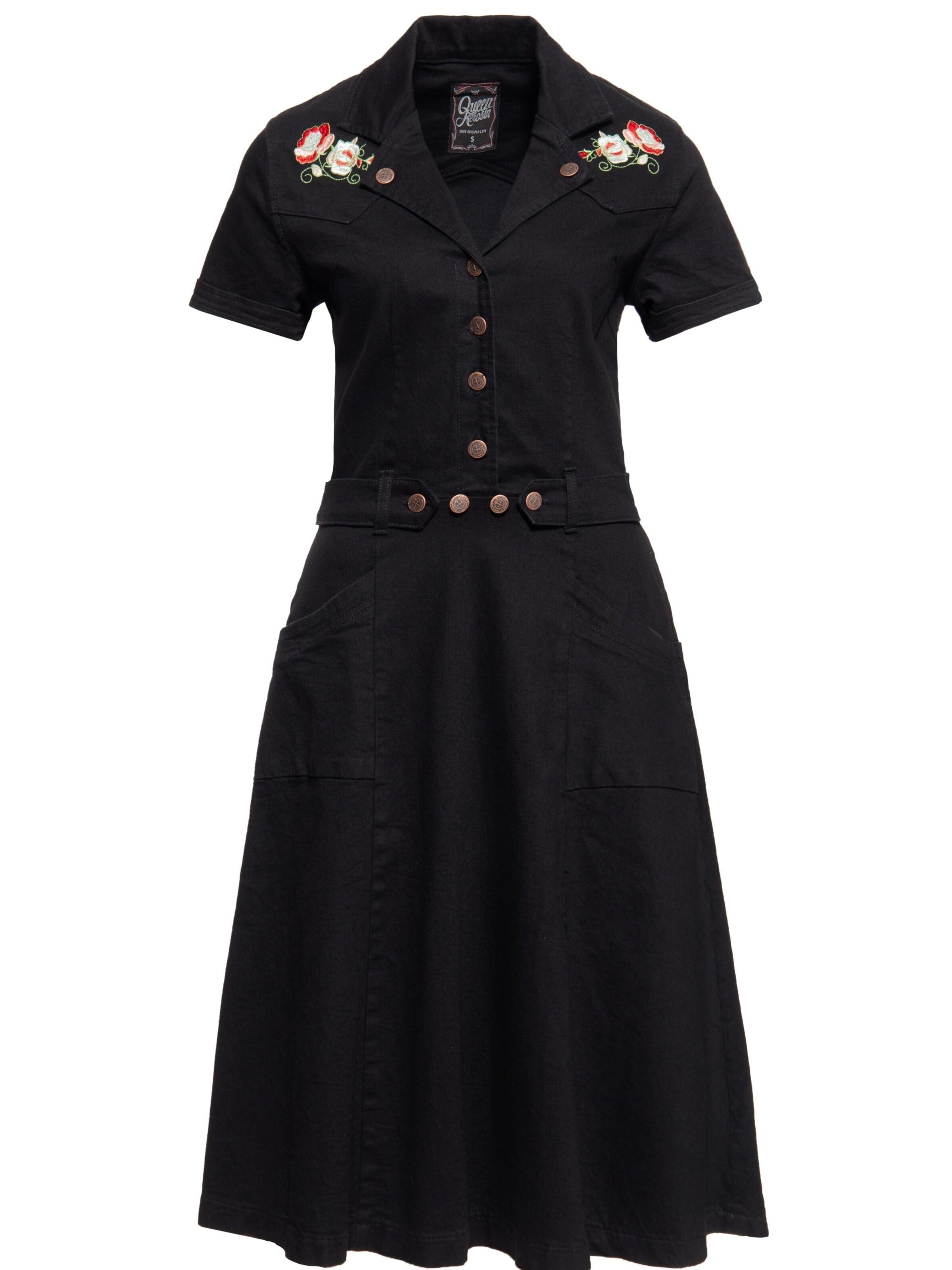 Queen Kerosin Dress in Black: front