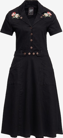 Queen Kerosin Dress in Black: front