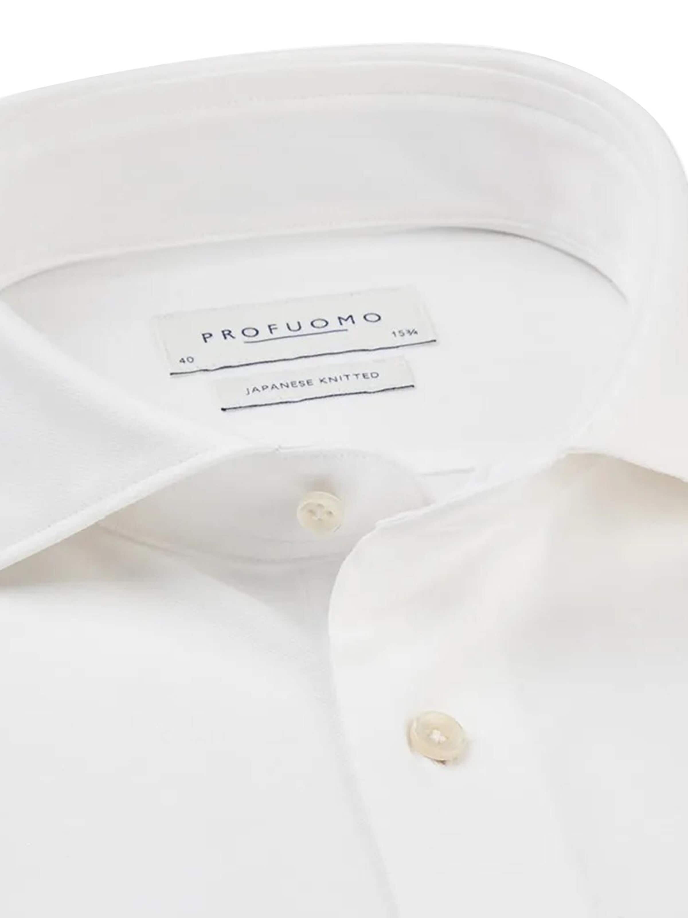 Profuomo Slim fit Button Up Shirt 'Sky Blue' in White