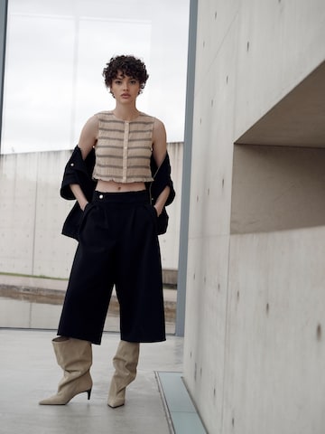 Wide Leg Pantalon 'ELEVATE_ Elsa Culotte' I want the moon en noir