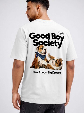 Neverless Shirt 'Good Boy Society' in White