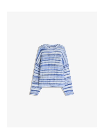 Bershka Sweater in Blue / Light blue / White, Item view