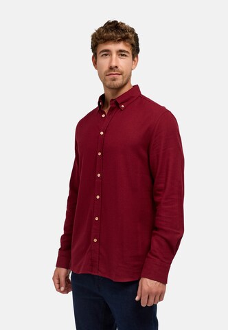 INDICODE JEANS Regular fit Button Up Shirt 'Riverside' in Red