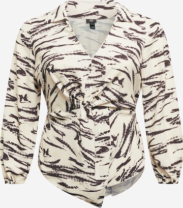 River Island Plus - Blusa 'Tina' en beige: frente