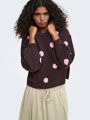 ONLY Pullover 'ONLRICA' in Braun