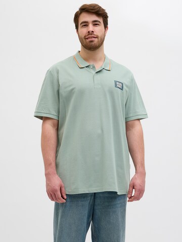 Jack & Jones Plus Μπλουζάκι 'JJHudson' σε πράσινο: μπροστά
