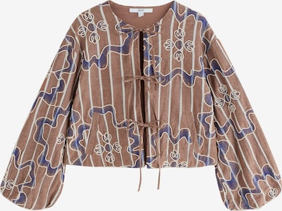 4XL-5XL dydžio Demisezoninė striukė 'Cornelli' iš Next, spalva – gencijono spalva / tamsiai ruda / balta, Prekių apžvalga