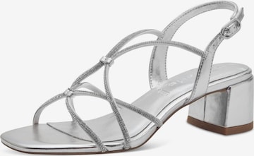 TAMARIS Strap Sandals in Silver: front