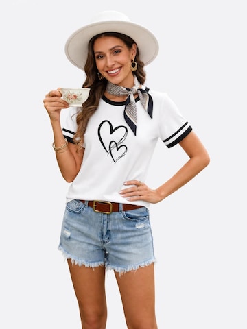 AOTTORI Shirt 'Herzliebe'‌‌‌‌‌‌‌‌‌‌ in Weiß