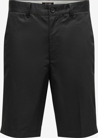 Pantaloni chino 'Bane' di Only & Sons in nero: frontale