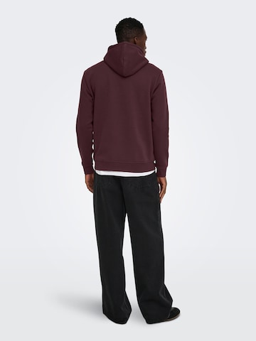 Only & Sons Sweatshirt 'ONSConnor' in Rood