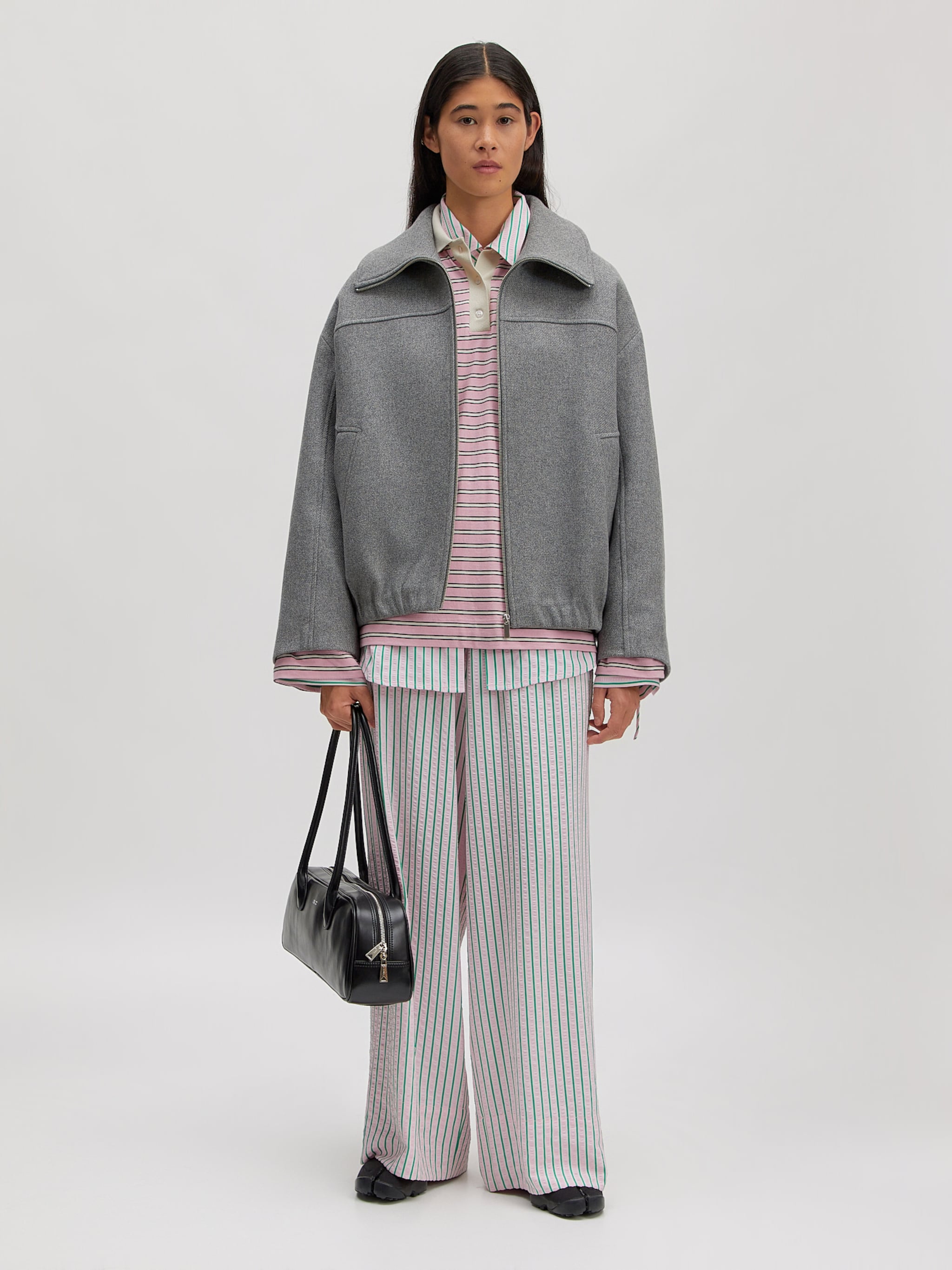 EDITED Nouveautés Veste mi-saison 'Brodey' gris foncé