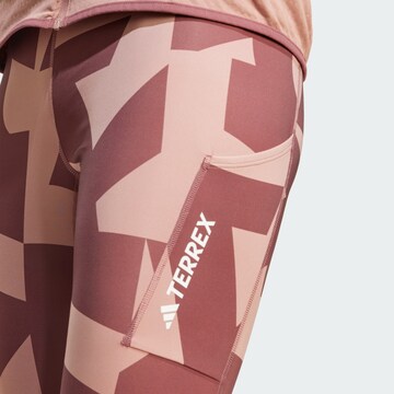 ADIDAS TERREX Skinny Sports trousers in Pink