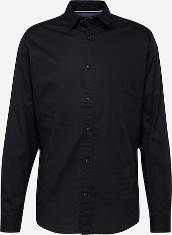 Camicia 'GINGHAM' di JACK & JONES in nero: frontale