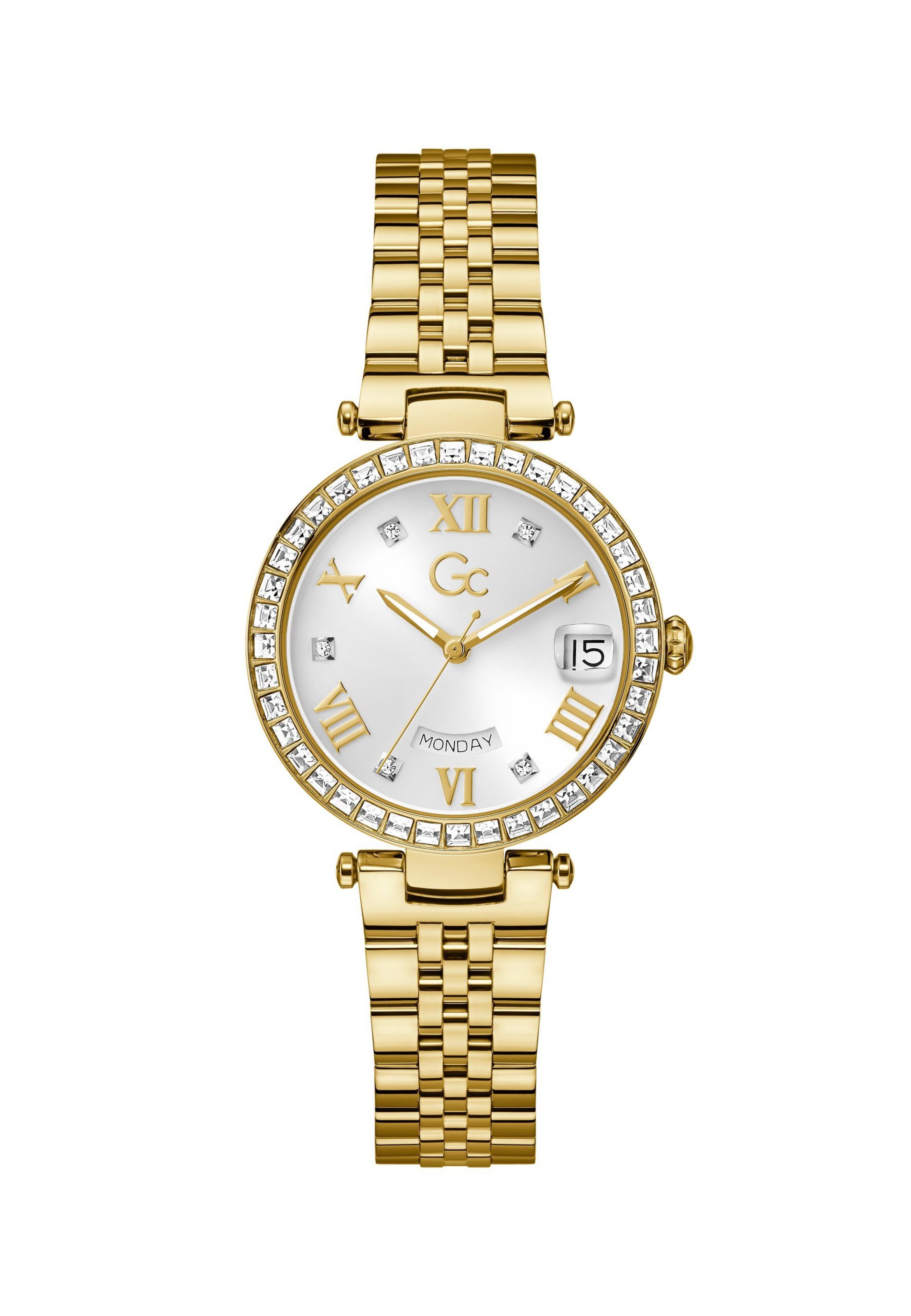 Gc Analog watch 'Flair Crystal' in Gold: front