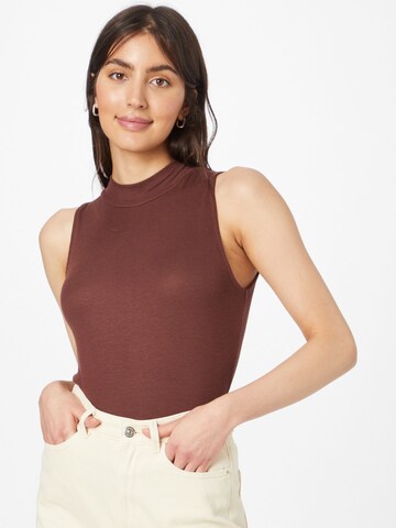 modström Top 'Krown' in Brown: front