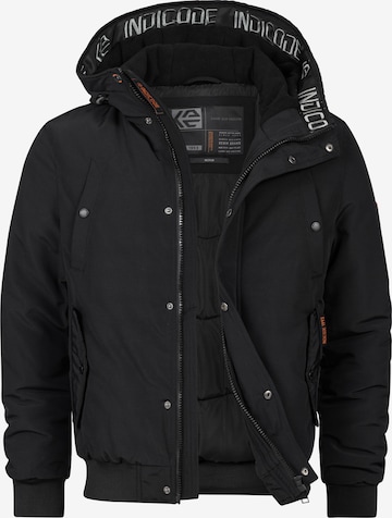 INDICODE JEANS Winterjas 'Albanos ' in Zwart: voorkant