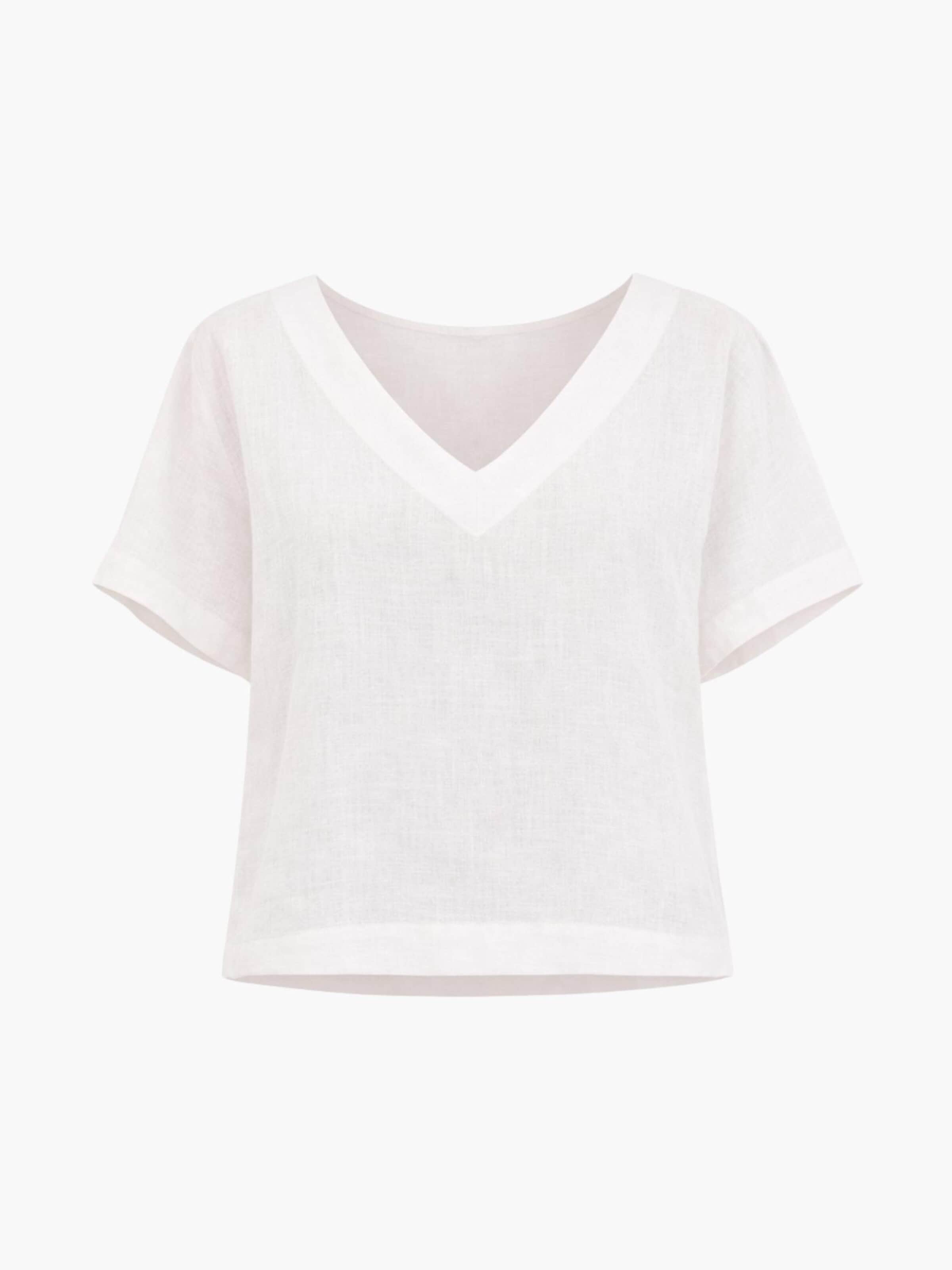 Haut 'Lily' AmourLinen en blanc : devant