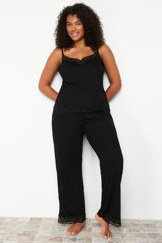 Trendyol Curve - Pijama en negro: frente
